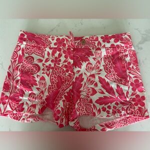 J.Crew Pink and White Floral Shorts Size 0